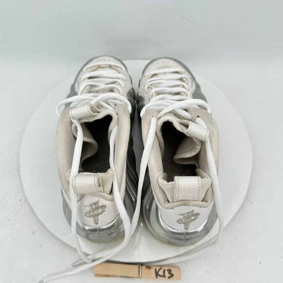 Nike Air Foamposite One Women Size 8 AA3963-100 Chrome White Silver Shoes - Picture 9 of 11
